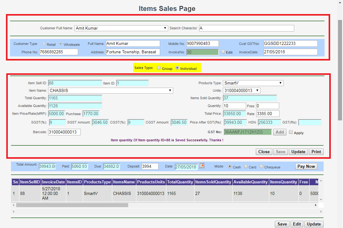 Toto-Inventory-And-Billing-Management-Individual-Sales-Page
